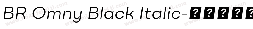 BR Omny Black Italic字体转换